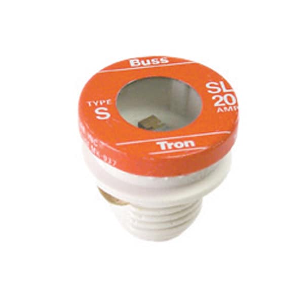 Plug Fuse, SL Series, Time-Delay, 20A, 125V AC, Indicating, 10kA at 125V AC